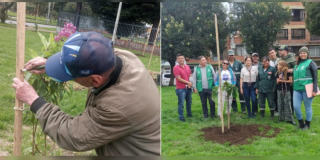 Imagen de personas renaturalizando Engativá