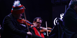 Imagen de integrantes de la Orquesta Filarmónica de Bogotá en el Parque el Tunal