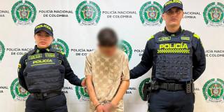 En la foto el capturado por la Policía 