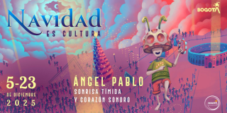 Imagen gráfica de Angel Pablo pandereta, el niño tímido de la Navidad.