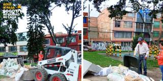 Foto que muestra un vehículo recolectando residuos en las calles