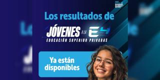 Imagen gráfica que muestra un mensaje de la convocatoria Jóvenes a la E