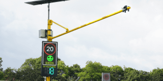 Foto de las nuevas camaras de seguridad instaladas en la Terminal de Transporte