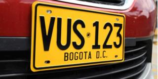 Foto de la placa de un vehículo