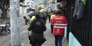Foto de autoridades en operativo en Bogotá