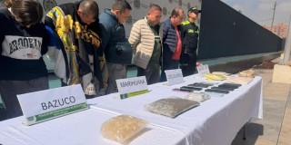 Foto de personas capturadas en Bogotá.