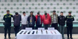 Foto de capturados en Bogotá