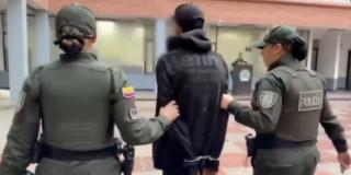 Foto de la capturado de alias 'El Flaco' por extorsión en Bosa, al sur de Bogotá.