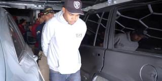 Foto de la captura del hombre que intimidaba con hurtos en redes sociales en Bogotá.