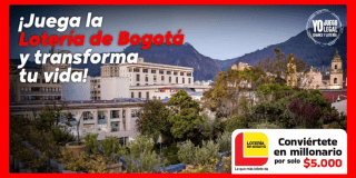 Pieza gráfica sobre la Lotería de Bogotá.