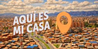 Foto panomárica de Bogotá desde al aire.