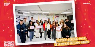 Foto de la Posesión del Consejo Local de Juventud en Antonio Nariño de Bogotá