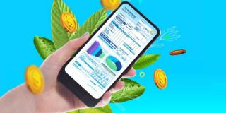 Imagen que muestra un celular con la factura de virtual