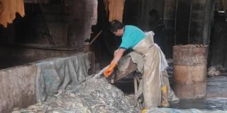 Vertimientos industriales en una curtiembre