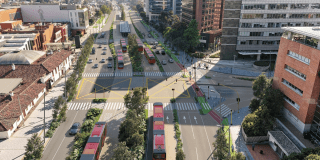 Render donde se visualiza la carrera séptima ya arborizada.