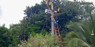 Foto que muestra trabajadores de Enel Colombia