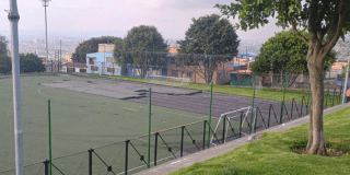Imagen de la cancha en proceso de transformación Gaitán Cortés