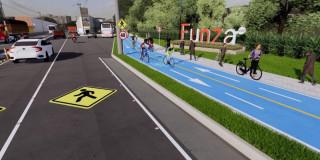 Render de la cicloruta en el corredor Funza-Siberia.