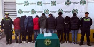 Nueve personas capturadas