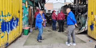 Funcionarios en el operativo por hurto de cable de cobre