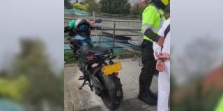 Capturado con motocicleta robada