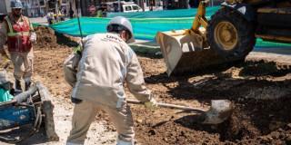 Foto de un trabajador de la UMV en un frente de obra en Bogotá