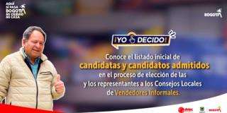 Foto de un vendedor informal en Bogotá.