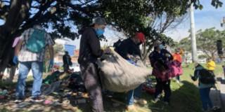 Foto del operativo de recuperación del espacio público en la avenida Boyacá al sur de Bogotá.
