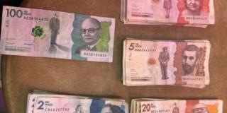 Dinero incautado en operativo