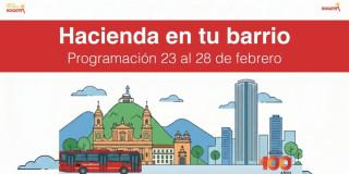 Atención de impuestos y trámites Hacienda Bogotá 23 al 28 de febrero