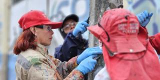 Limpieza del mobiliario y espacio públicos