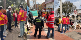 Foto de funcionarios del Distrito en operativo de limpieza