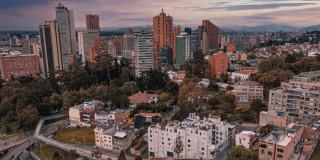 Foto panorámica de Bogotá, desde el centro de la capital.