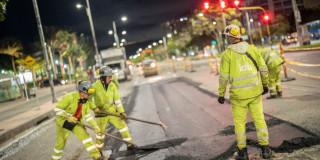Foto de un frente de obra en Bogotá