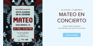 Imagen del cartel promocional del concierto de Mateo.
