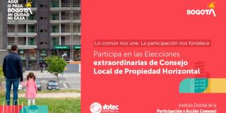 Participa en las elecciones a los Consejos Locales de Propiedad Horizontal de Bogotá