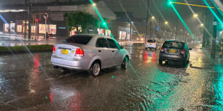 Imagen del torrencial aguacero que se presentó 