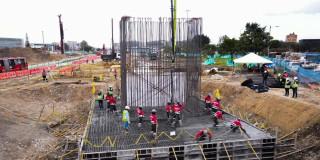 Foto de una obra del IDU.