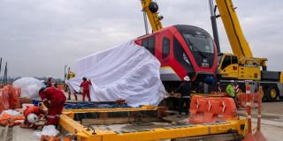 Foto de uno de los trenes del Metro de Bogotá. 