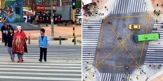 Foto de intersección semafórica en Bogotá