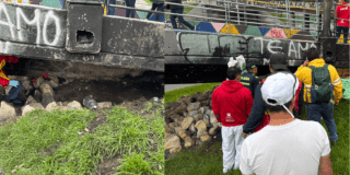 Foto de funcionarios del Distrito en operativo de limpieza