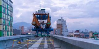 Foto de un frente de obra en Bogotá