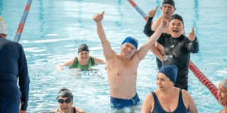 Imagen de personas del programa de natación