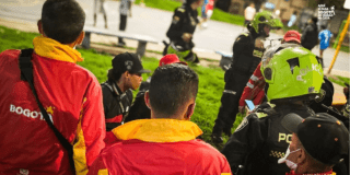 Foto de funcionarios del Distrito en operativo de seguridad