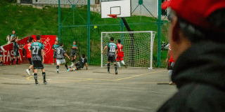 Foto de un partido de micro fútbol en Bogotá
