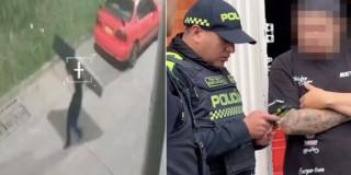 Foto del hombre sancionado por arrojar escombros y muebles a la calle en Bogotá.