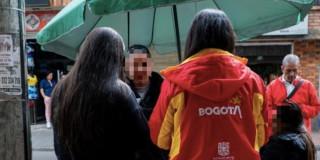 Foto de los operativos de recuperación de espacio público en Tunjuelito, al sur de Bogotá.