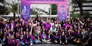 Mujeres durante evento de la Secretaría de la Mujer