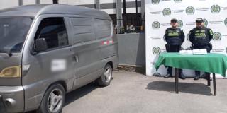 Foto del operativo efectuado por la Policía en Fontibón, al occidente de Bogotá.