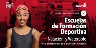 Foto de la convocatoria natación y waterpolo en Bogotá marzo de 2026.